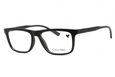 Calvin Klein Ck22547 Rectangular Plastic Frame Eyeglasses In Black