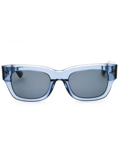 Calvin Klein Rectangle-frame Sunglasses In Blue