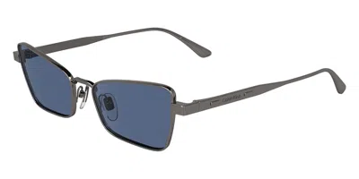 Calvin Klein Ck24110s 014 Light Gunmetal 53mm In Blue