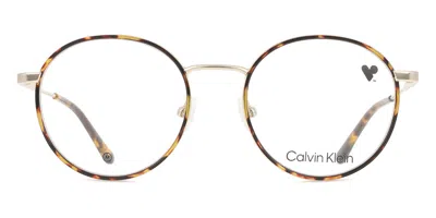 Calvin Klein Ck24114 Men's Glasses, Gold, Size 49 In Brown