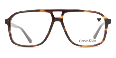 Calvin Klein Ck24518 Men's Glasses, Tortoiseshell, Size 57 In Brown