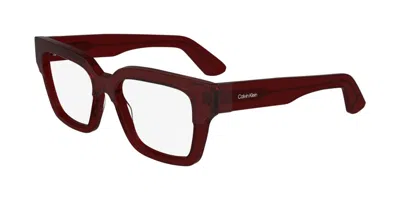 Calvin Klein Ck24526 605 Women's Glasses Clear Size 52 - Free Lenses - Blue Light Block Available In Burgundy