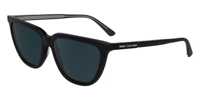 Calvin Klein Ck24537s 001 Women's Sunglasses Black Size 55 In Blue