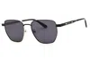 Calvin Klein Ck25100sn Rectangular Metal Sunglasses In Black
