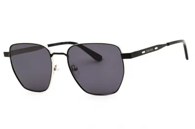 Calvin Klein Ck25100sn Rectangular Metal Sunglasses In Black