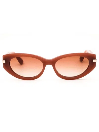 Calvin Klein Ck25502sn Sunglasses In Brown