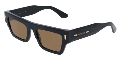 Calvin Klein Ck25510s 001 Men's Sunglasses Black Size 52