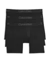 Calvin Klein Icon 3-pack Stretch Boxer Briefs In Black
