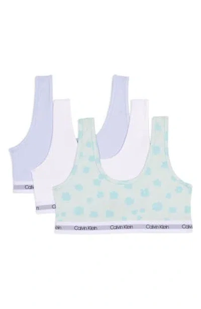 Calvin Klein Kids'  Classic Bralette In Green Multi