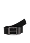 Calvin Klein Classic Casual Rev/adj Belt 35 Mm Men  K50k512083-0gt Black In Black