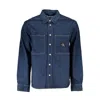 Calvin Klein Classic Blue Cotton Denim Jacket In Blue