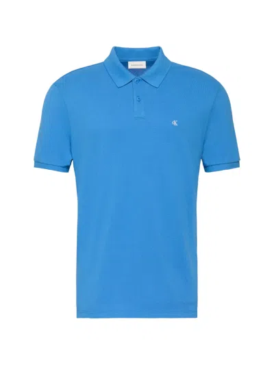 Calvin Klein Classic Cotton Polo Shirt In Blue