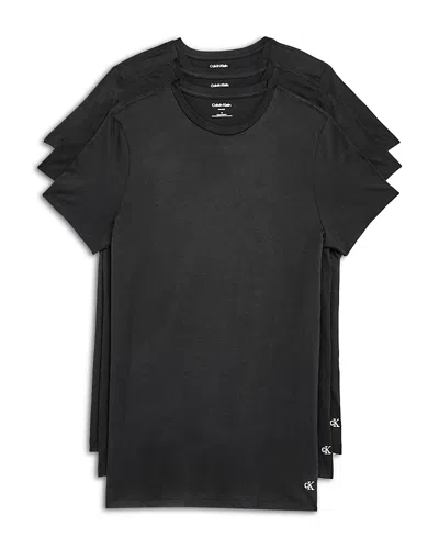 Calvin Klein Classic Crewneck Tees, Pack Of 3 In Black