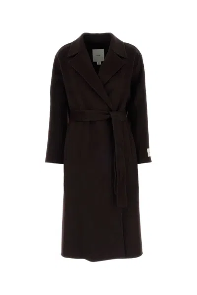 Calvin Klein Classic Df Wool Wrap Coat In Black