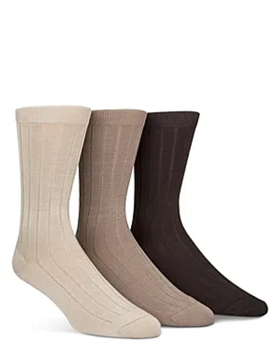 Calvin Klein Classic Dress Socks, Pack Of 3 In Khaki Assorted