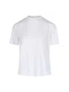 Calvin Klein Refined Cotton Mock Neck T-shirt In White