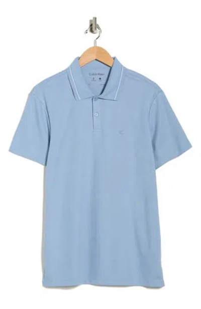 Calvin Klein Classic Tech Polo In Blue