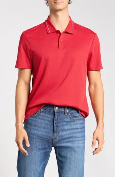 Calvin Klein Classic Tech Polo In Red