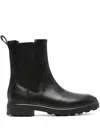Calvin Klein Cleat 40mm Leather Boots In Black