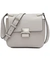 Calvin Klein Clove Push-lock Crossbody With Adjustable Strap In Dove Grey