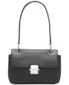 Calvin Klein Clove Push-lock Triple Compartment Tote Bag In Black,silver