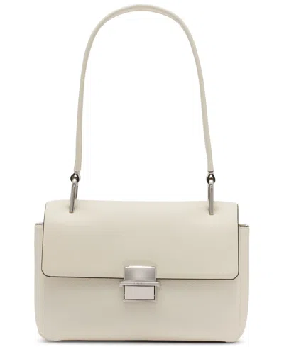 Calvin Klein Clove Push-lock Shoulder Bag In Dove Grey