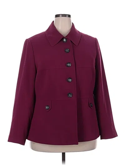 Pre-owned Calvin Klein Coat In Burgundy