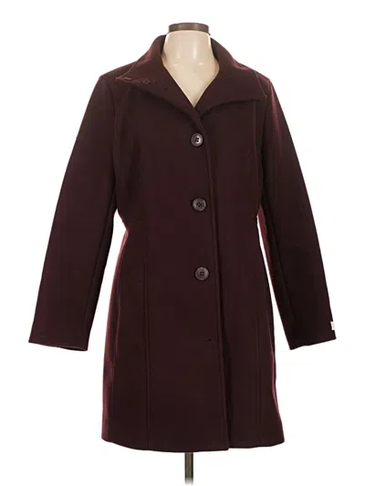 Pre-owned Calvin Klein Coat In Burgundy