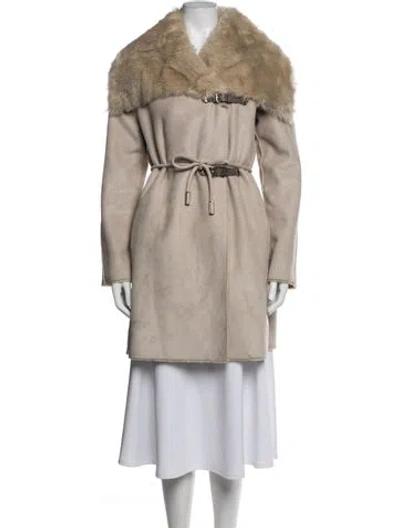 Pre-owned Calvin Klein Coat In Neutrals