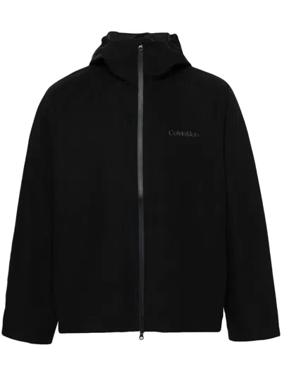 Calvin Klein Midweight Waterproof Jkt In Black