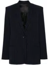 Calvin Klein Pinstripe Blazer In Blue