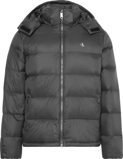 Calvin Klein Coats Black In Gray