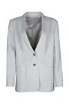 Calvin Klein Single-breasted Blazer In Gray