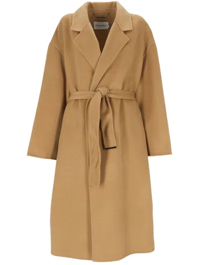 Calvin Klein Coats In Brown