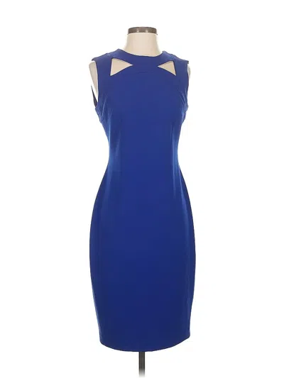 Pre-owned Calvin Klein Cocktail Dress In Blue