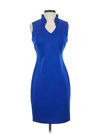 Pre-owned Calvin Klein Cocktail Dress In Blue