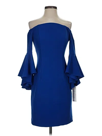Pre-owned Calvin Klein Cocktail Dress In Blue