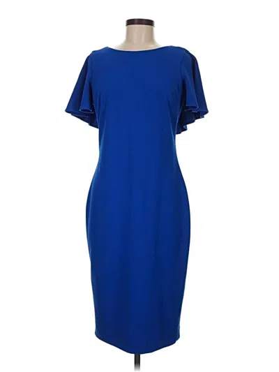 Pre-owned Calvin Klein Cocktail Dress In Blue