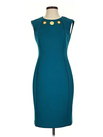 Pre-owned Calvin Klein Cocktail Dress In Blue