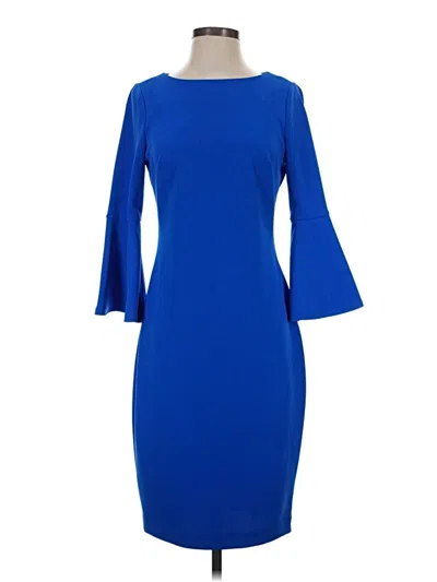 Pre-owned Calvin Klein Cocktail Dress In Blue