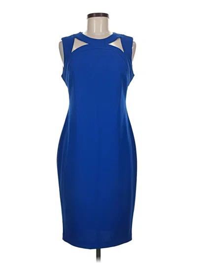 Pre-owned Calvin Klein Cocktail Dress In Blue