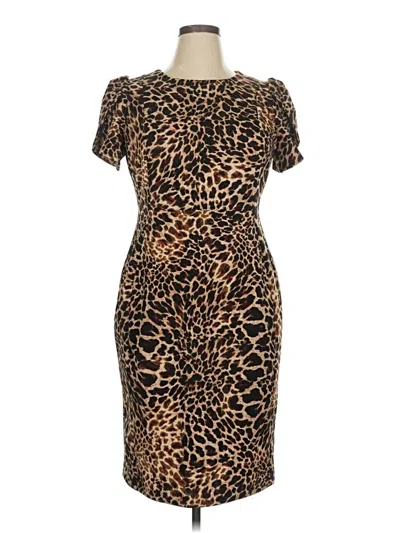 Pre-owned Calvin Klein Cocktail Dress In Brown