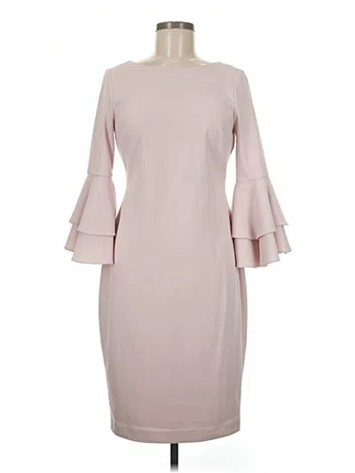 Pre-owned Calvin Klein Cocktail Dress In Brown