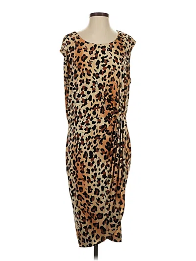 Pre-owned Calvin Klein Cocktail Dress In Brown