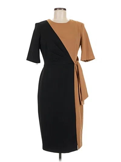 Pre-owned Calvin Klein Cocktail Dress In Brown