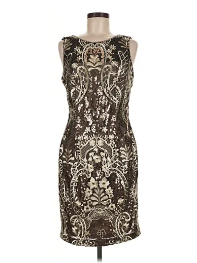 Pre-owned Calvin Klein Cocktail Dress In Brown