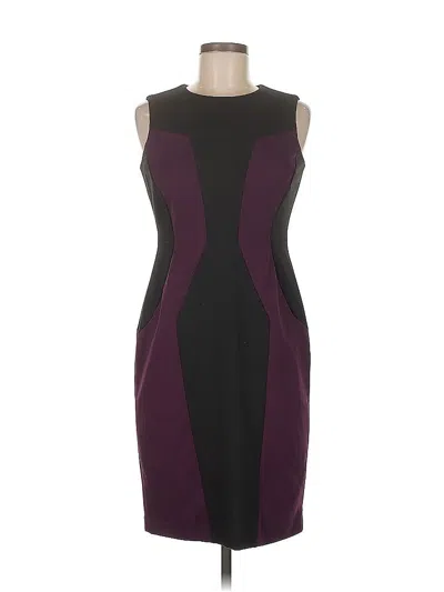 Pre-owned Calvin Klein Cocktail Dress In Burgundy