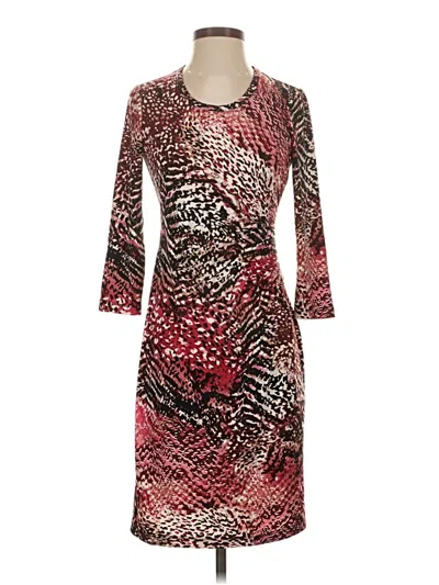 Pre-owned Calvin Klein Cocktail Dress In Burgundy