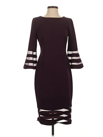 Pre-owned Calvin Klein Cocktail Dress In Burgundy