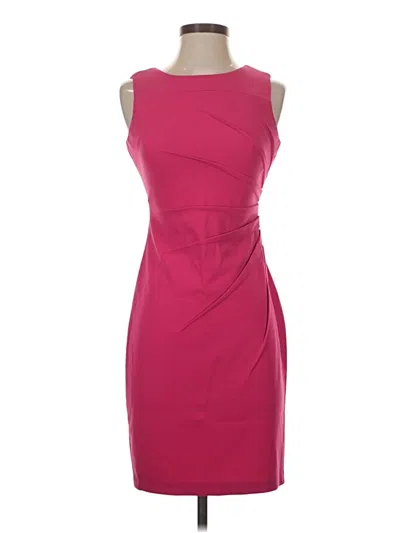 Pre-owned Calvin Klein Cocktail Dress In Burgundy